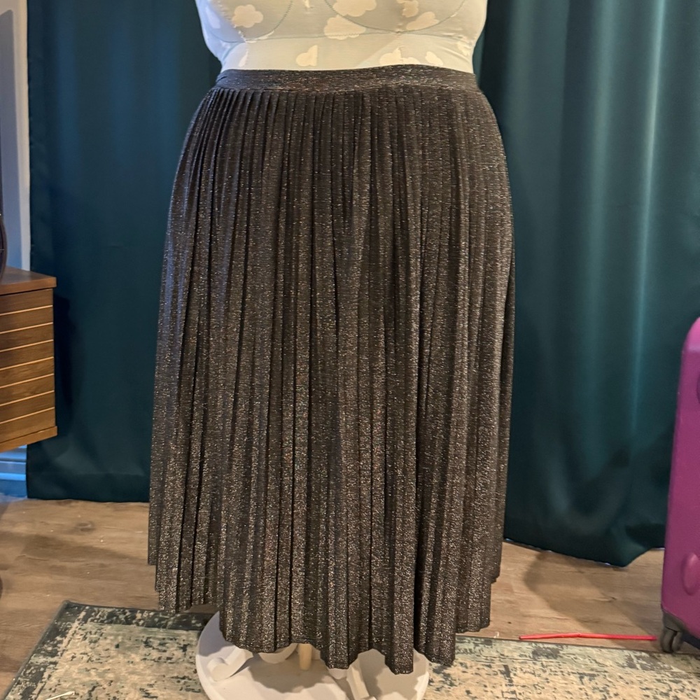 Elegant Black Pleated Skirt